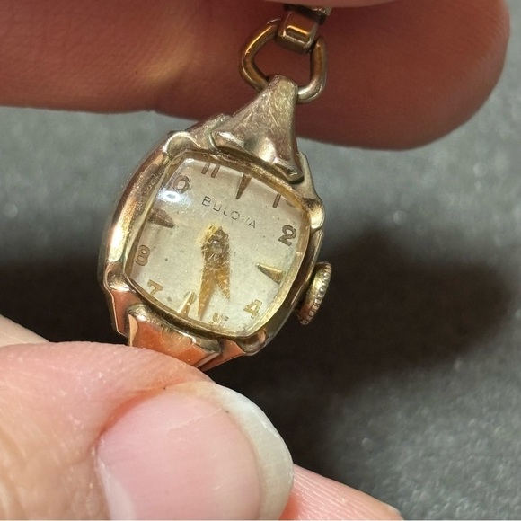 Vintage Bulova L3 Ladies Cocktail Watch Mechanical Wind 10K Gold Plated Working - Picture 5 of 8